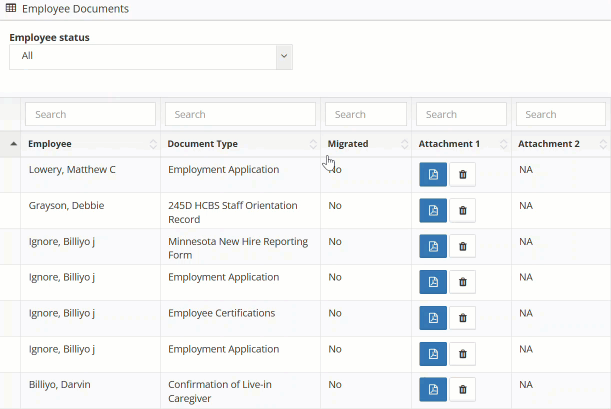 View Employee Documents