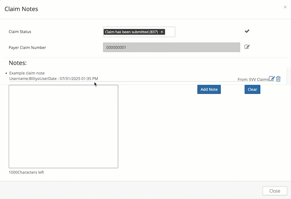 View and Manage Voided Claims in the EVV Claims Page