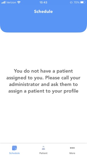 no patient assigned